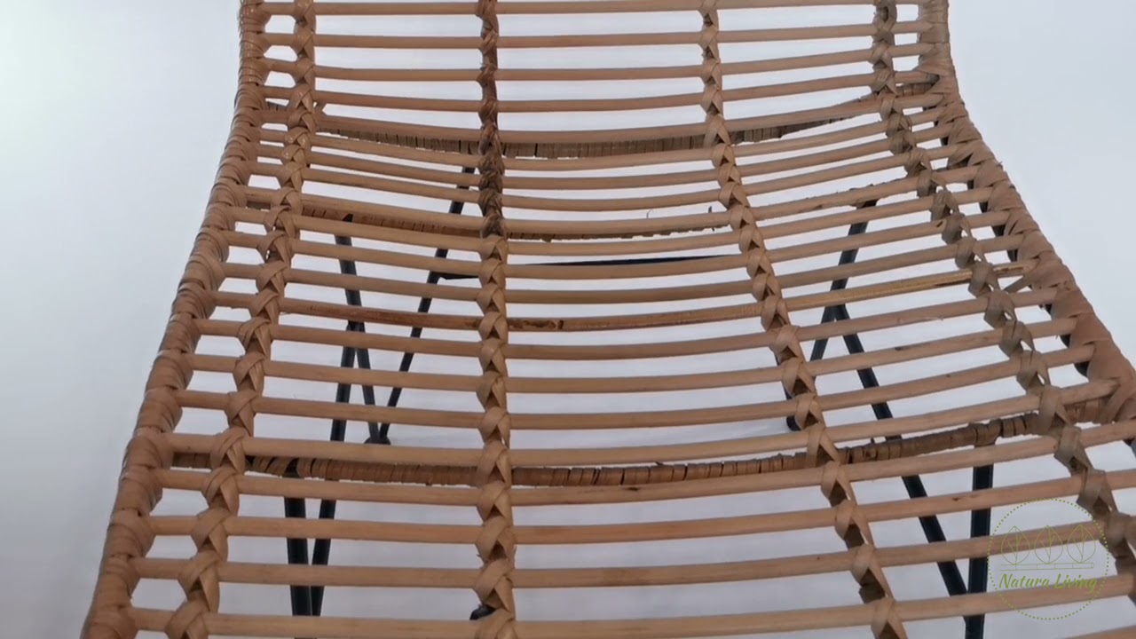 Scaun dining natural cu picioare metalice Banten | www.NaturaLiving.com