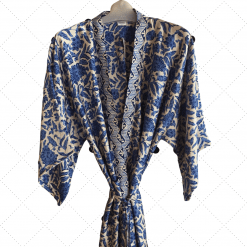 Alege un kimono din matase Bali albastru