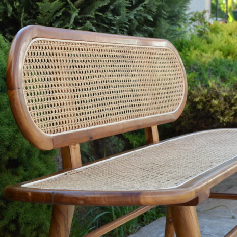 Banca-din-ratan-si-lemn-Baning (2) Canapea din ratan si lemn Baning