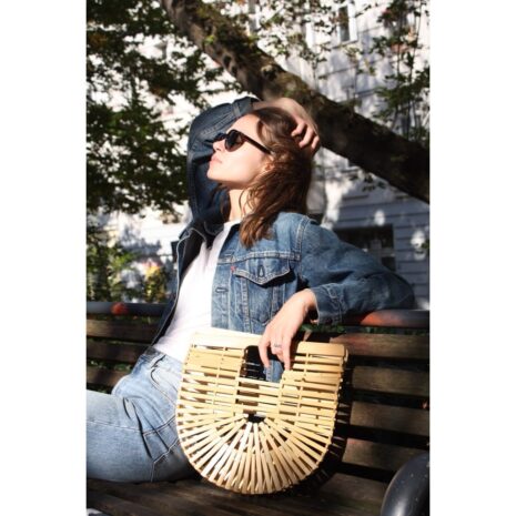 Geanta din bambus Frangipani Geantă din bambus Frangipani