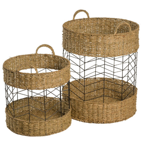 cos-din-metal-si-iarba-de-mare Cos din metal si iarba de mare