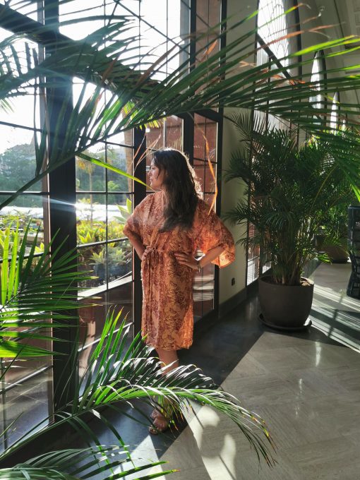 Kimono din matase Bali portocaliu Kimono din matase Bali portocaliu