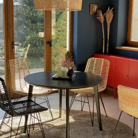 mobilier-ratan-dining Covor rotund din iarba de mare