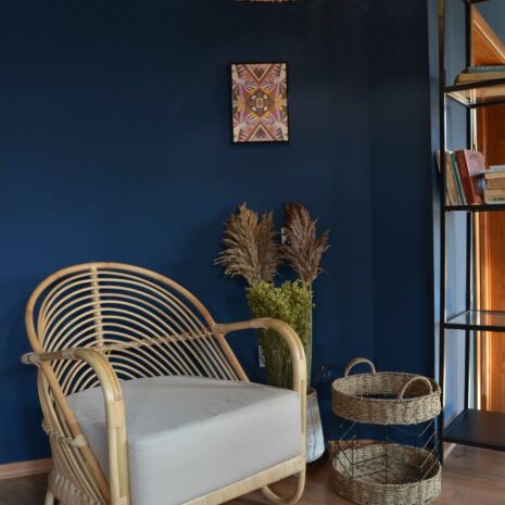 mobilier-ratan-lliving Fotoliu lounge din ratan natural cu perna